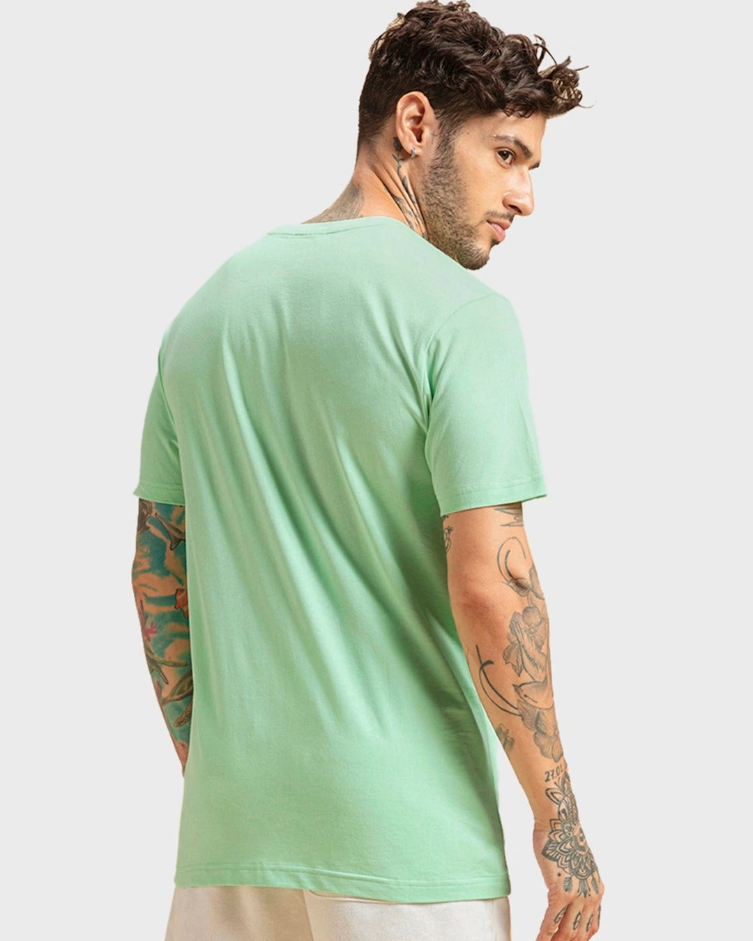 Clottie Men's Bird Egg Green ASAP Panda Graphic Printed T-Shirt